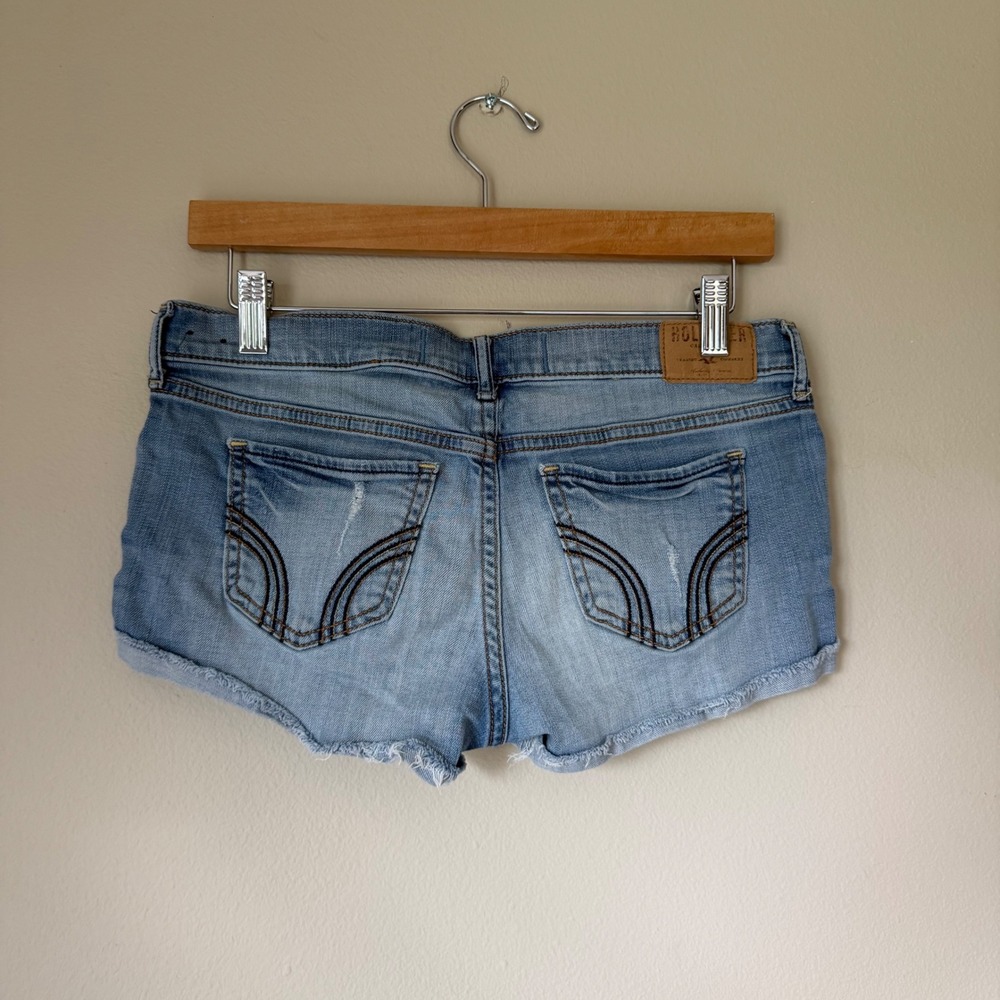 Vintage Y2K Hollister Low Rise Embellished Denim Micro Shorts